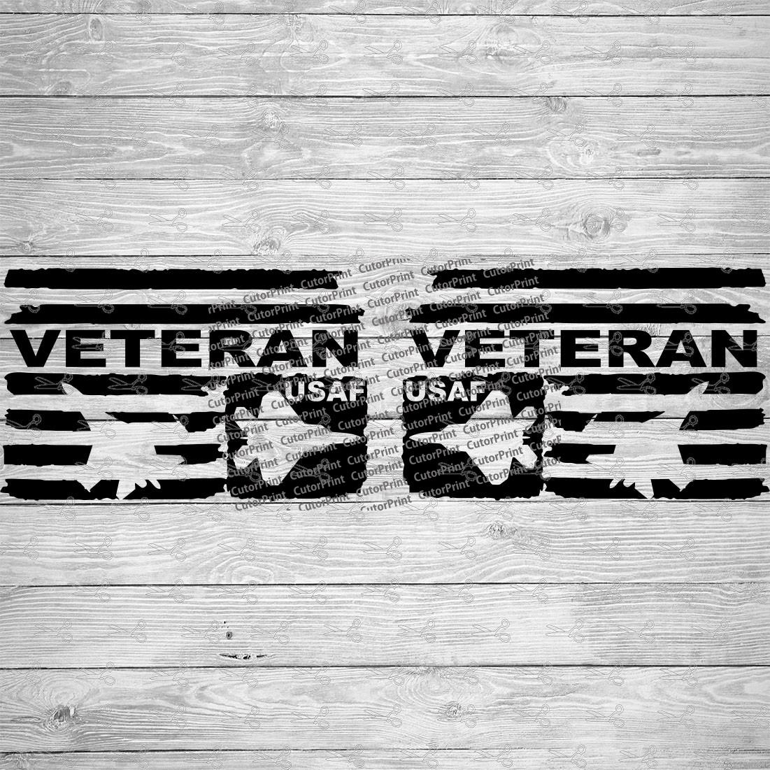 Download Air Force Veteran Distressed Subdued Flags SVG,EPS & PNG ...