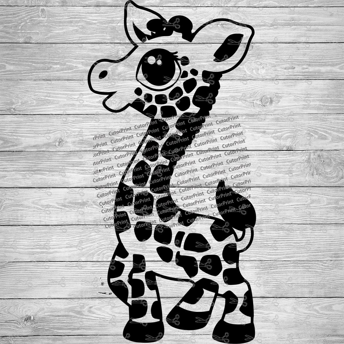 Baby Giraffe Svg Eps Png Files Digital Download Files For Cricut Silhouette Cameo And More