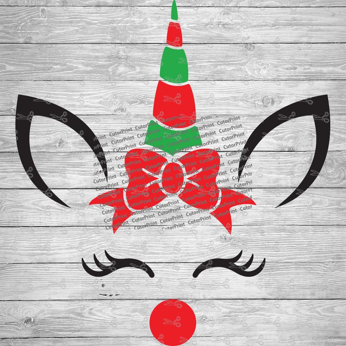 Christmas Unicorn SVG,EPS & PNG Files - Digital Download files for