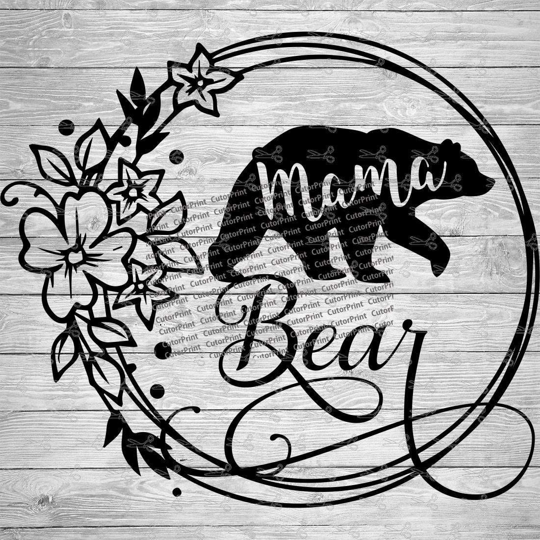 Mama Bear Frame Svgeps And Png Files Digital Download Files For Cricut