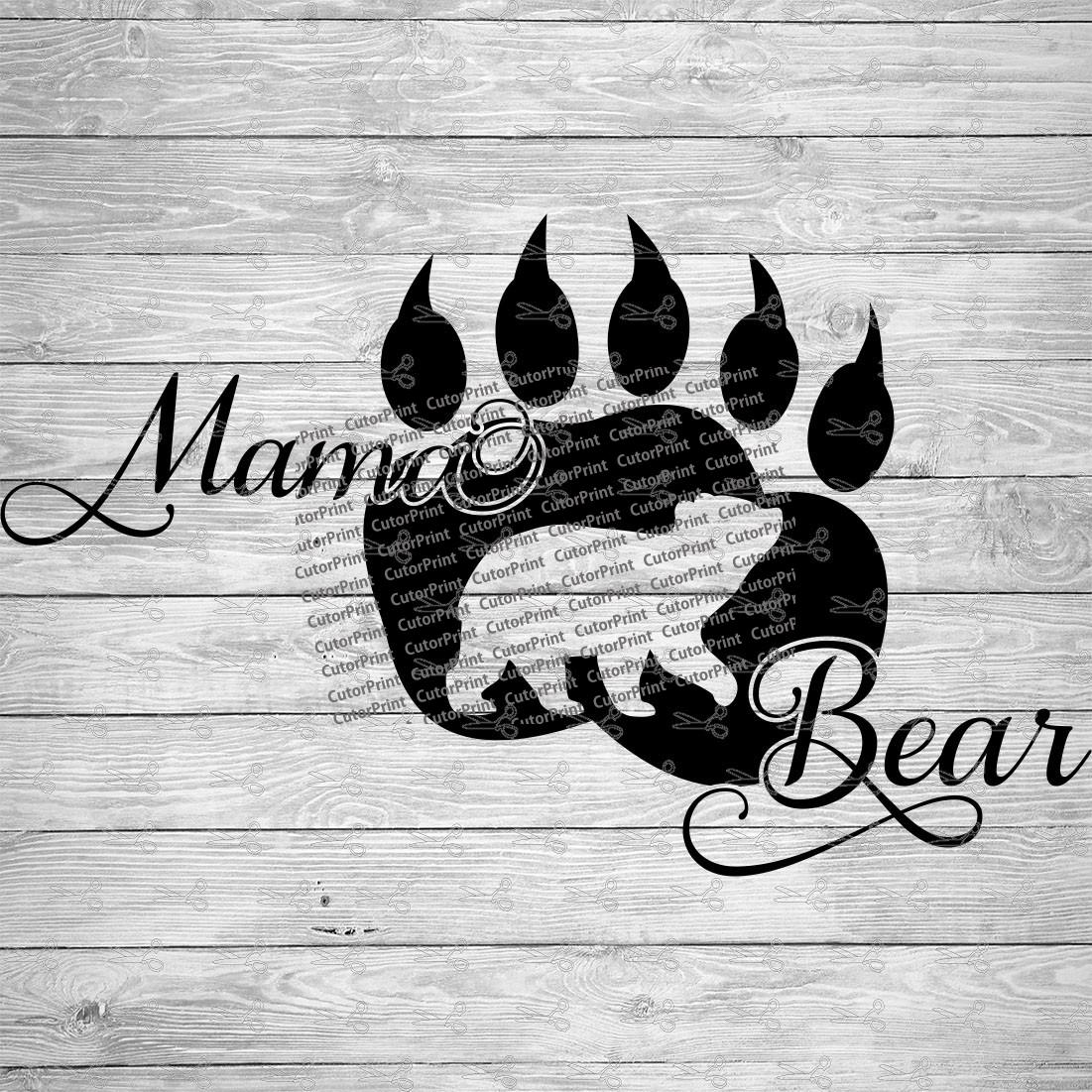 Mama Bear Paw Svgeps And Png Files Digital Download Files For Cricut Silhouette Cameo And More 