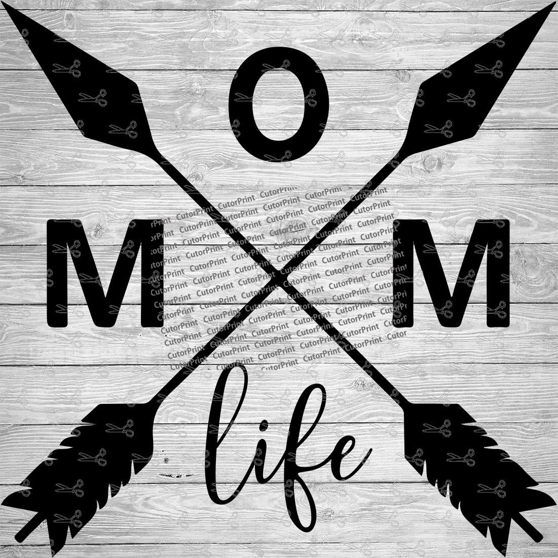 Mom Life Arrows SVG,EPS & PNG Files - Digital Download files for Cricut