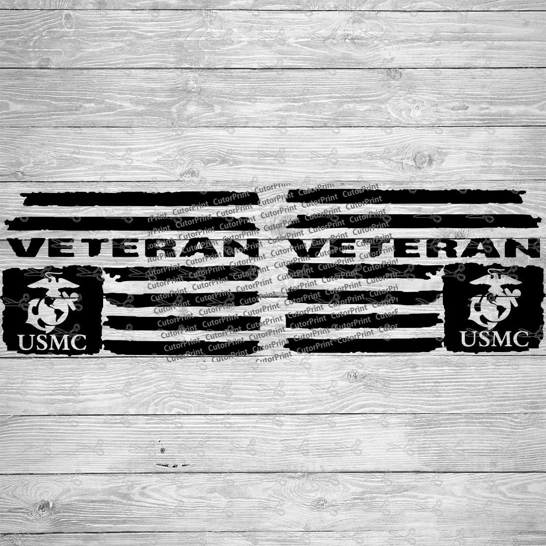 Download Usmc Veteran Distressed Flags Svg Eps Png Files Digital Download Files For Cricut Silhouette Cameo And More
