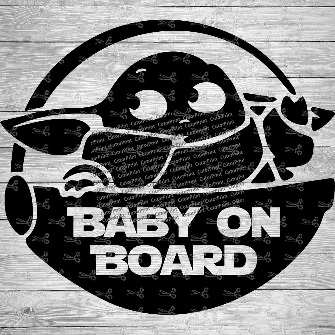 Download Alien Baby On Board Svg Eps Png Files Digital Download Files For Cricut Silhouette Cameo And More