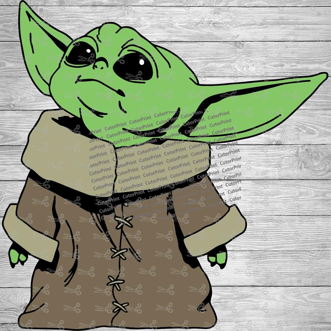 Baby Yoda Color SVG,EPS & PNG Files - Digital Download files for Cricut