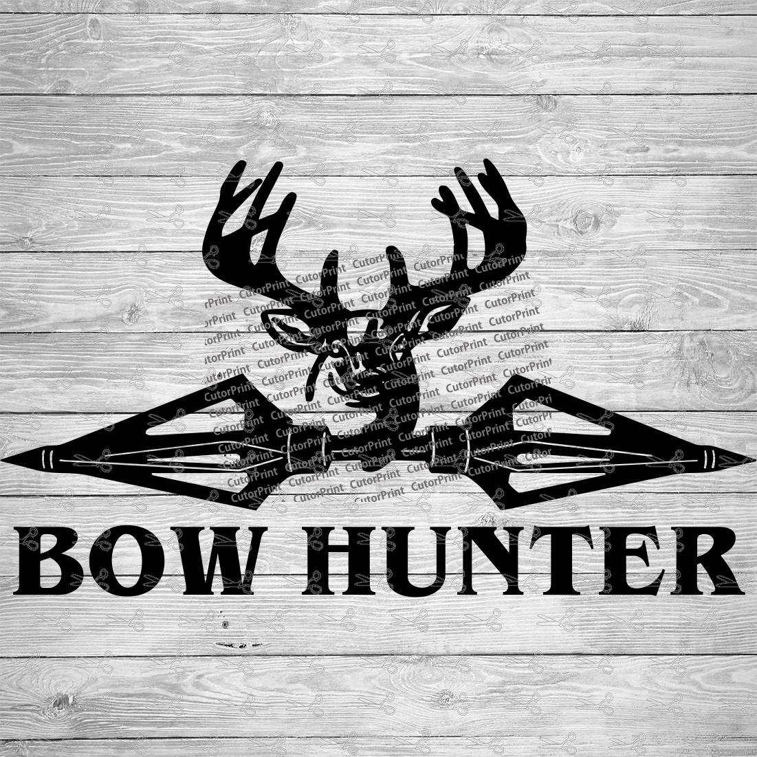 Deer Bow Hunter SVG,EPS &amp; PNG Files - Digital Download files for Cricut