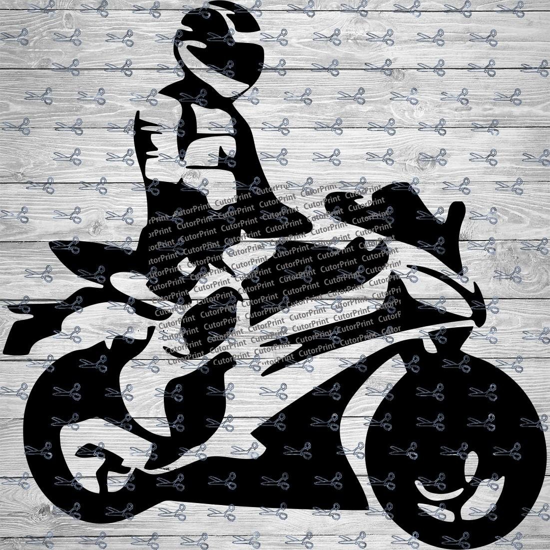 Motorcycle Riding Svg Motorcycle Rider SVG,EPS & PNG Files - Digital Download files for ...