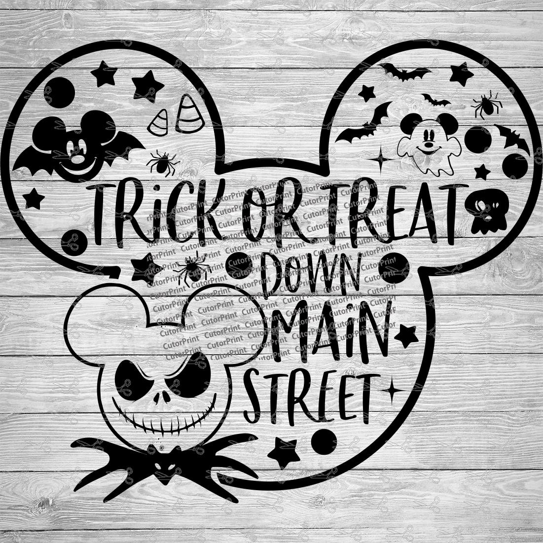 Trick or Treat Halloween Mickey SVG,EPS & PNG Files - Digital Download