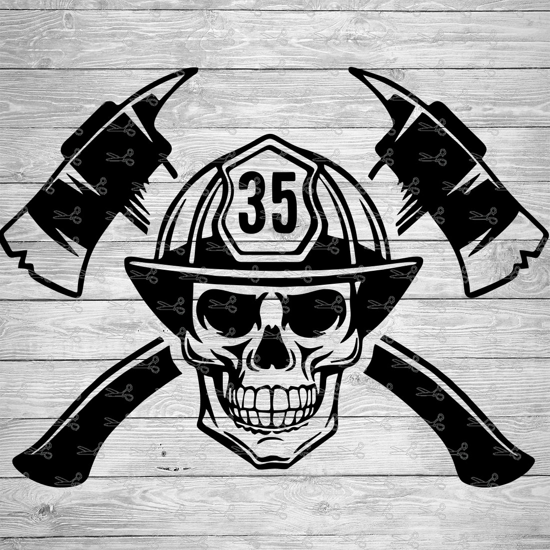 Fire Fighter Skull Svgeps And Png Files Digital Download Files For