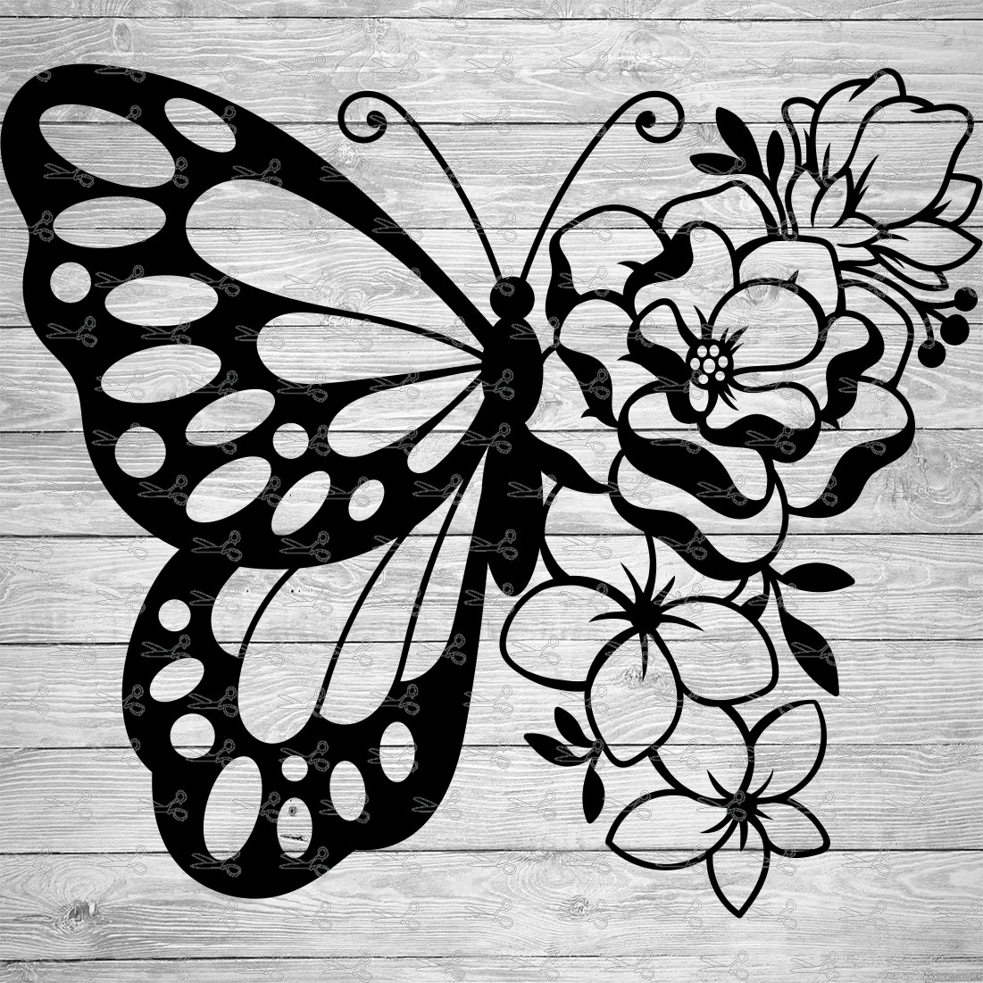 Flower Butterfly SVG,EPS & PNG Files - Digital Download files for