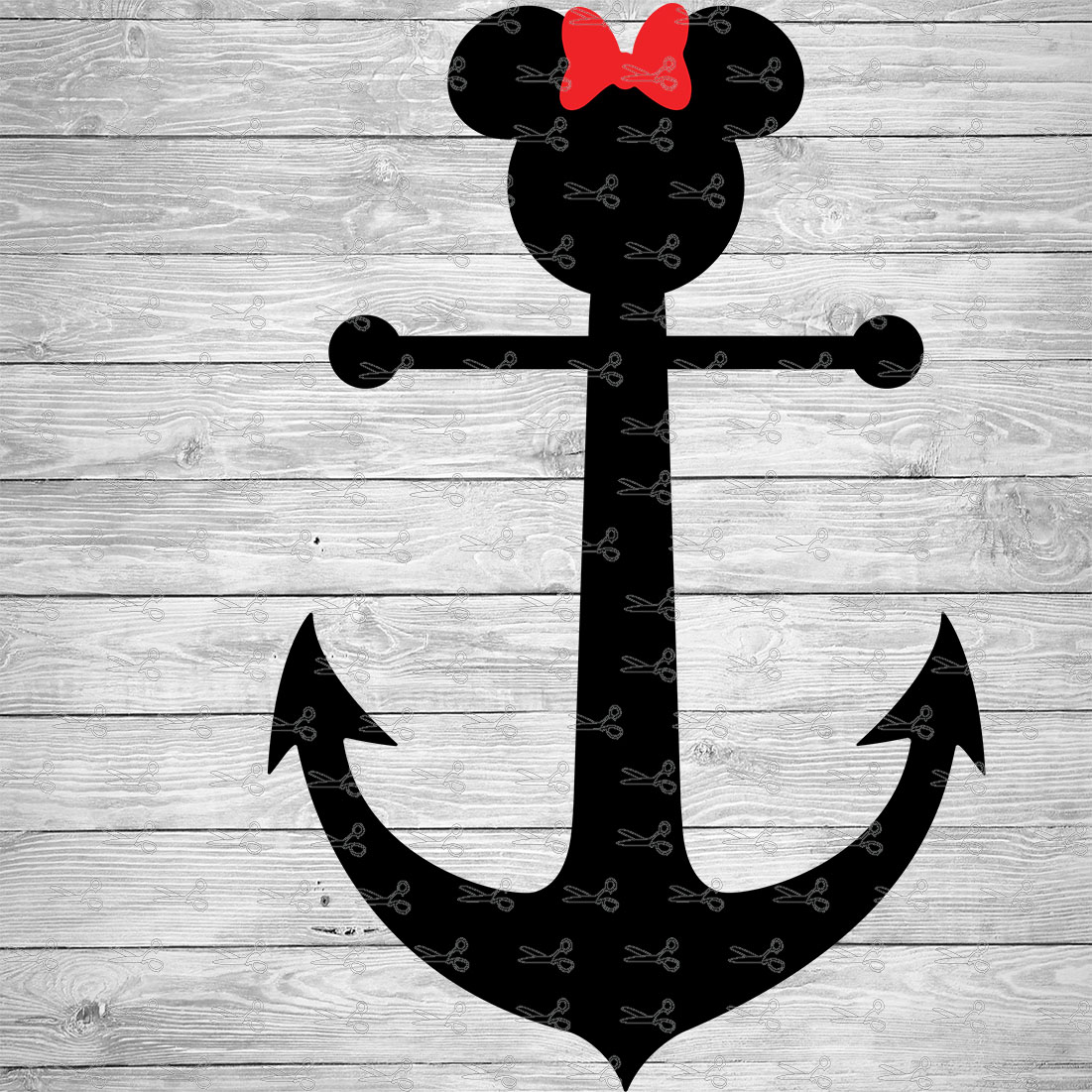 Minnie anchor svg eps png files digital download files for cricut
