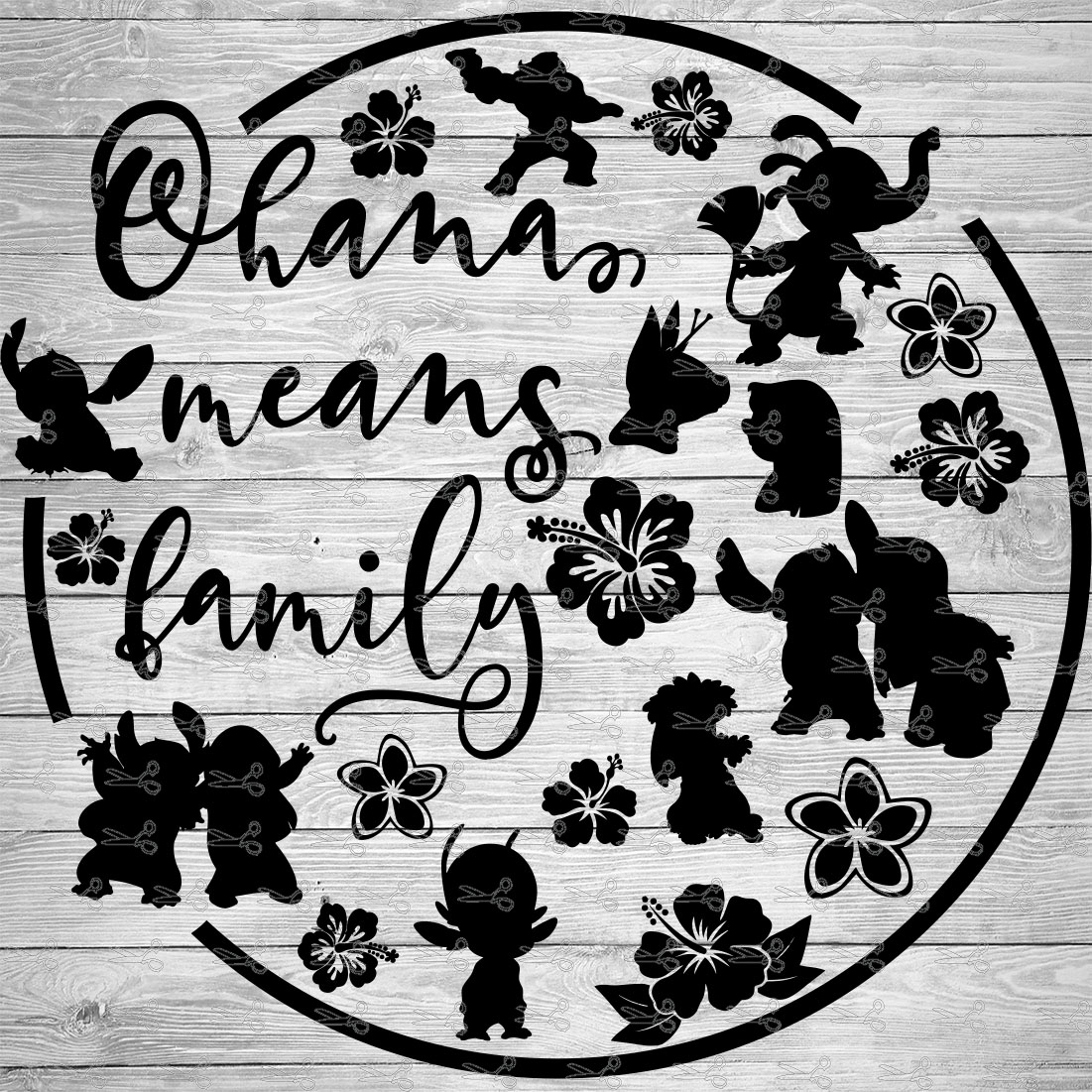 Ohana Means Family 2 SVG,EPS & PNG Files - Digital Download files for