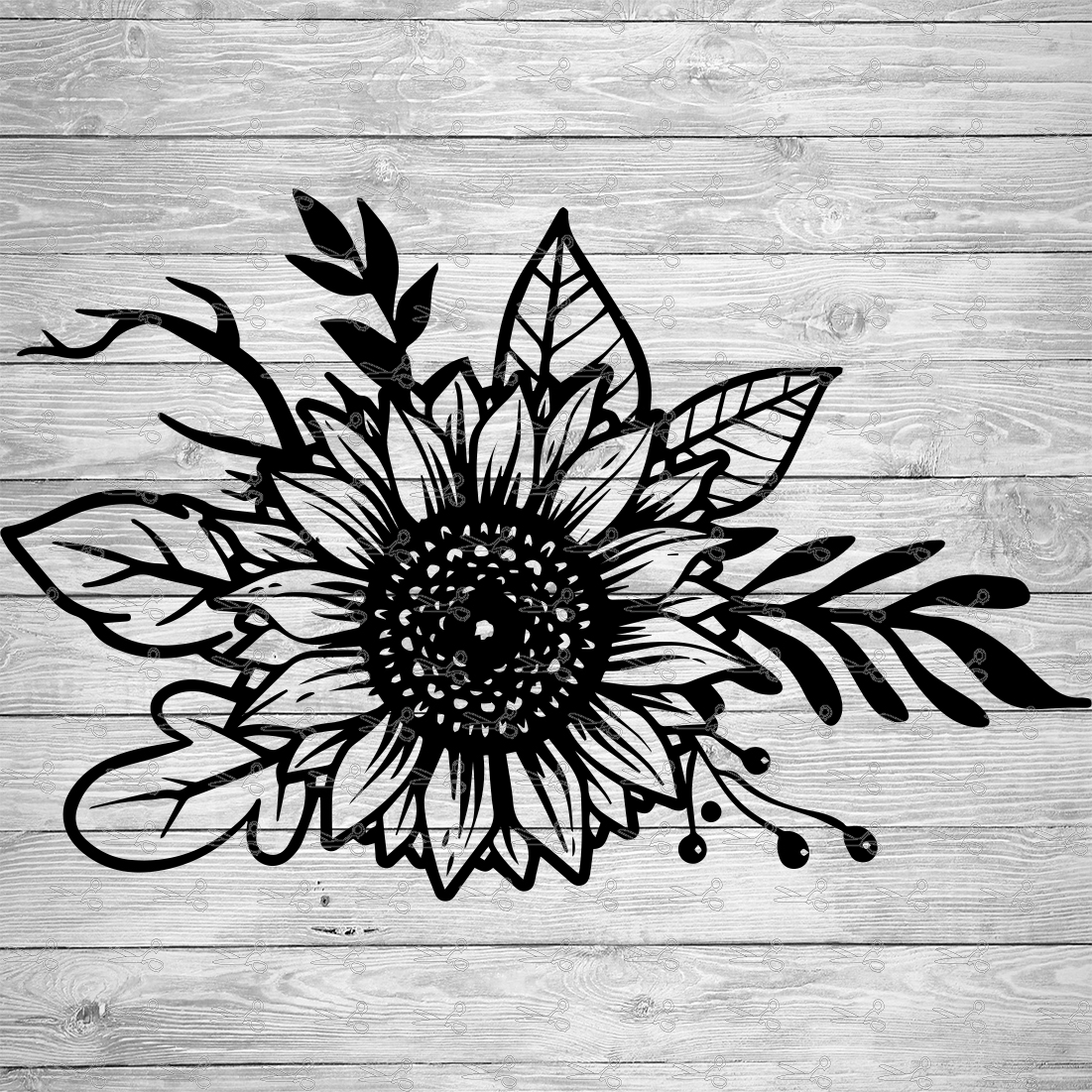 Wild Sunflower SVG,EPS & PNG Files - Digital Download files for Cricut