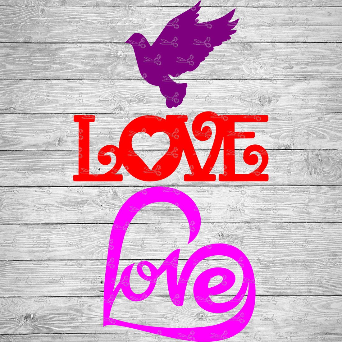 Valentines Day Pack 4 SVG,EPS & PNG Files - Digital Download files for ...