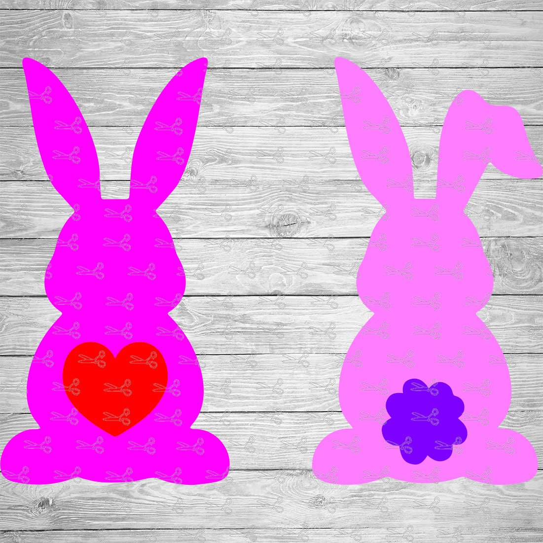 2 Bunnies Easter SVG,EPS & PNG Files - Digital Download files for ...