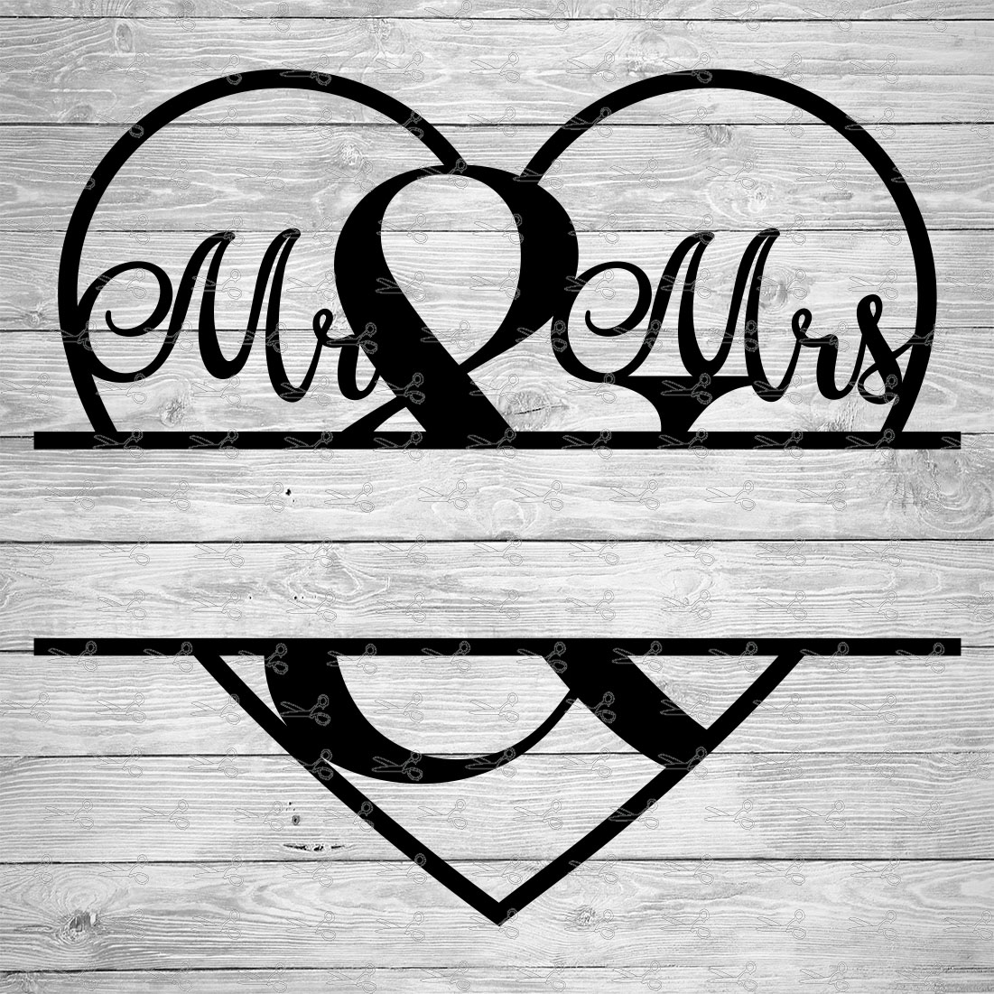 Mr and Mrs Heart SVG,EPS & PNG Files - Digital Download files for ...