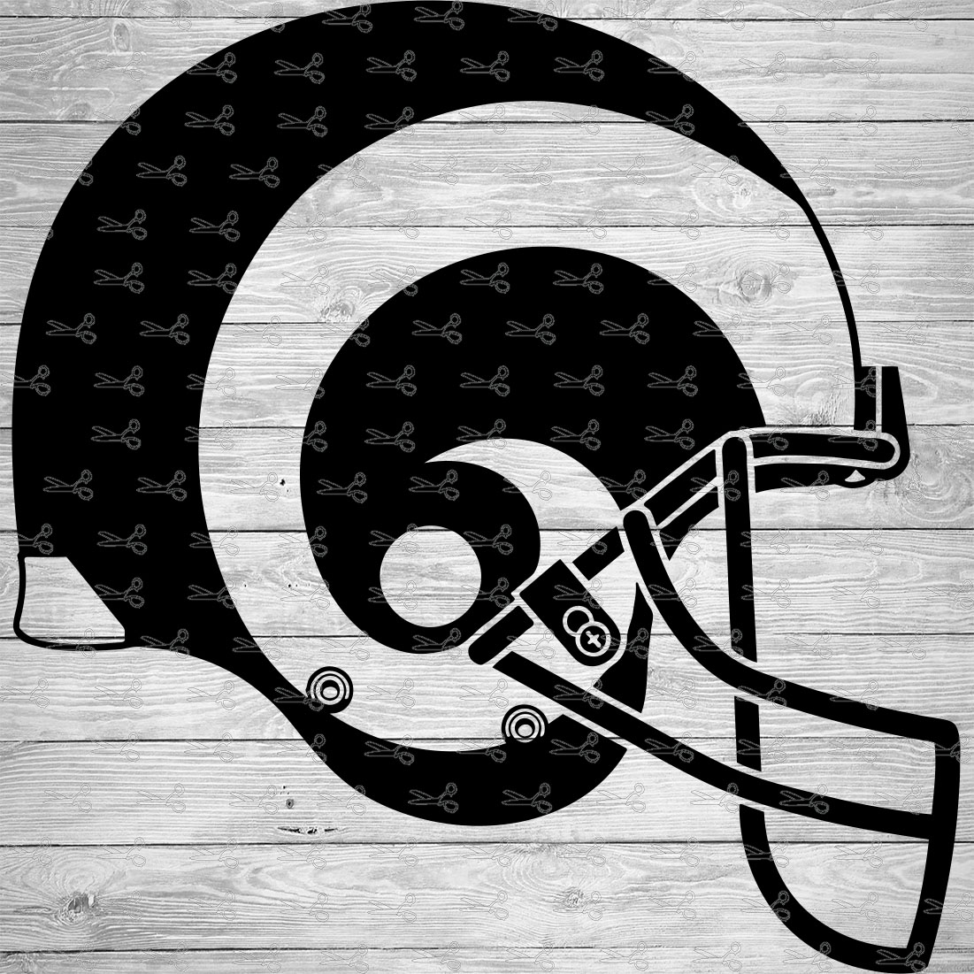 Los Angeles Rams Helmet Clipart Sports Silhouette NFL SVG Cut File for  Cricut Digital Download