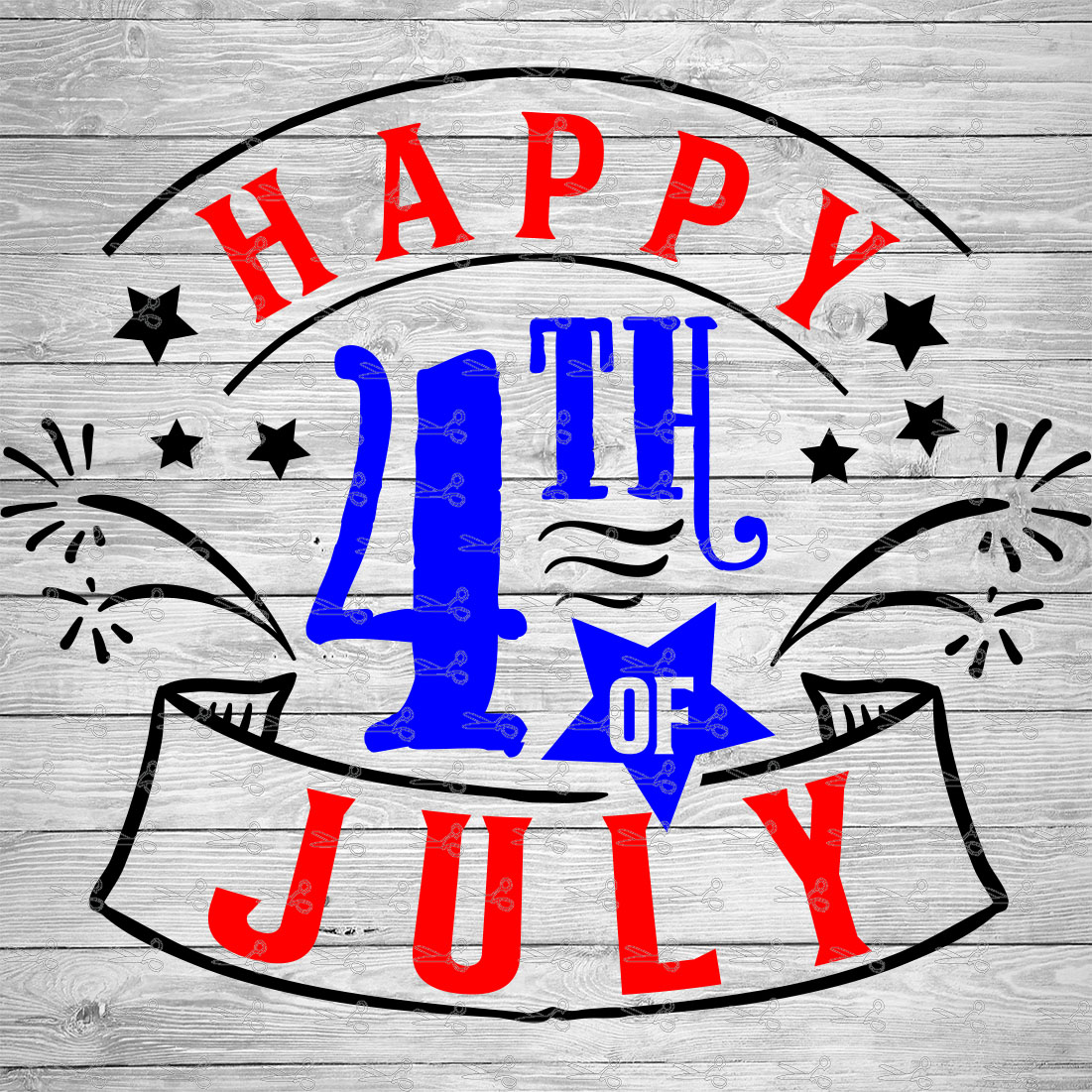 Happy 4th of July SVG,EPS & PNG Files - Digital Download files for