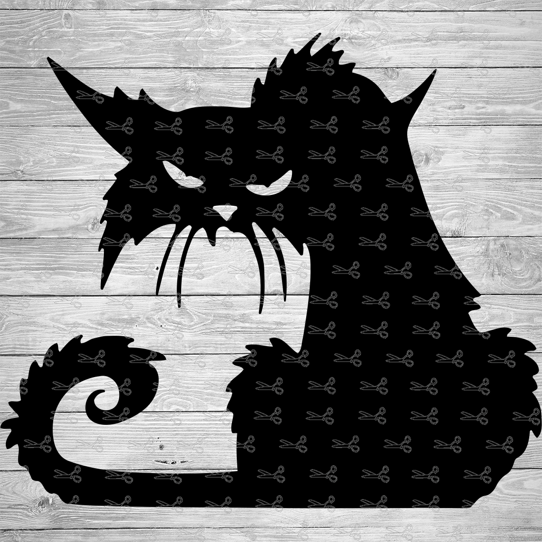 Scary Angry Cat SVG,EPS & PNG Files - Digital Download files for Cricut