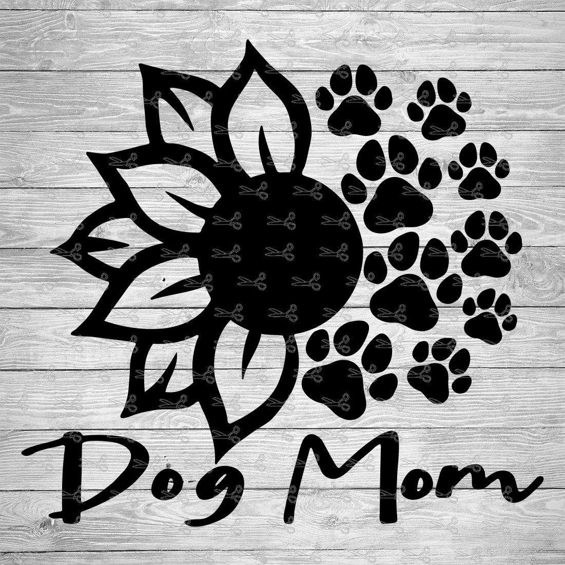 Dog Mom Sunflower SVG, EPS & PNG Files - Digital Download files for